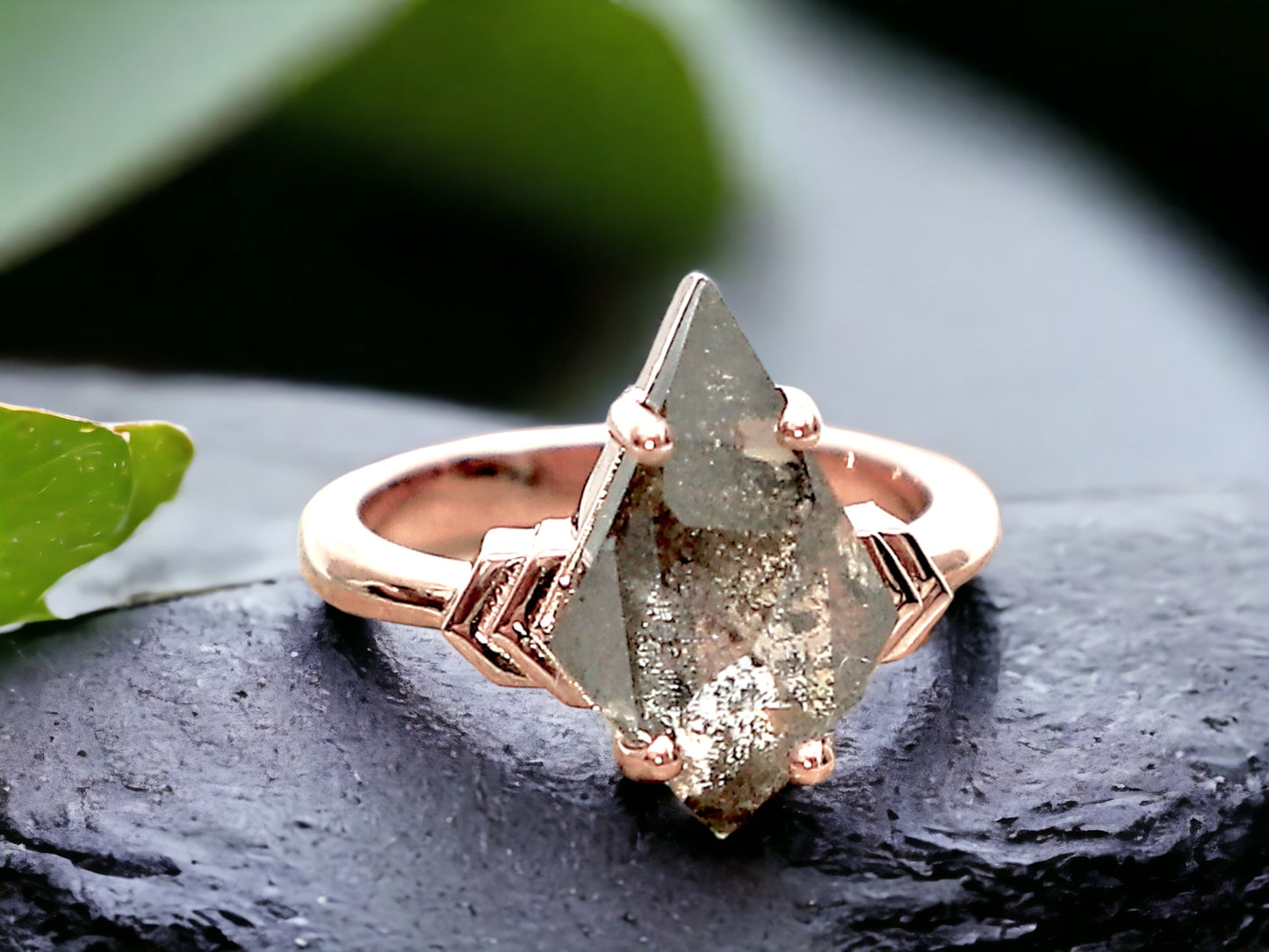Kite Cut Diamond Ring in Solid Gold for Modern Engagements