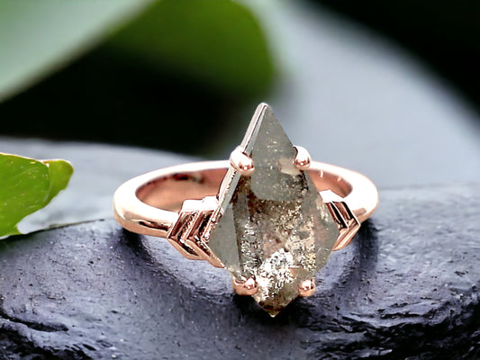 Kite Cut Diamond Ring in Solid Gold for Modern Engagements