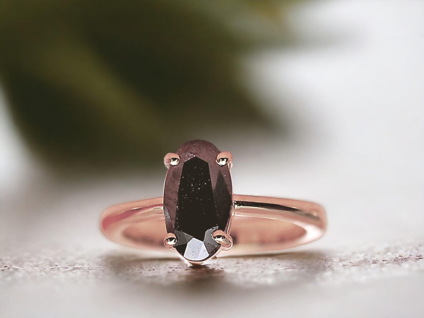 Oval Diamond Engagement Ring – Elegant Solid Gold Promise Ring