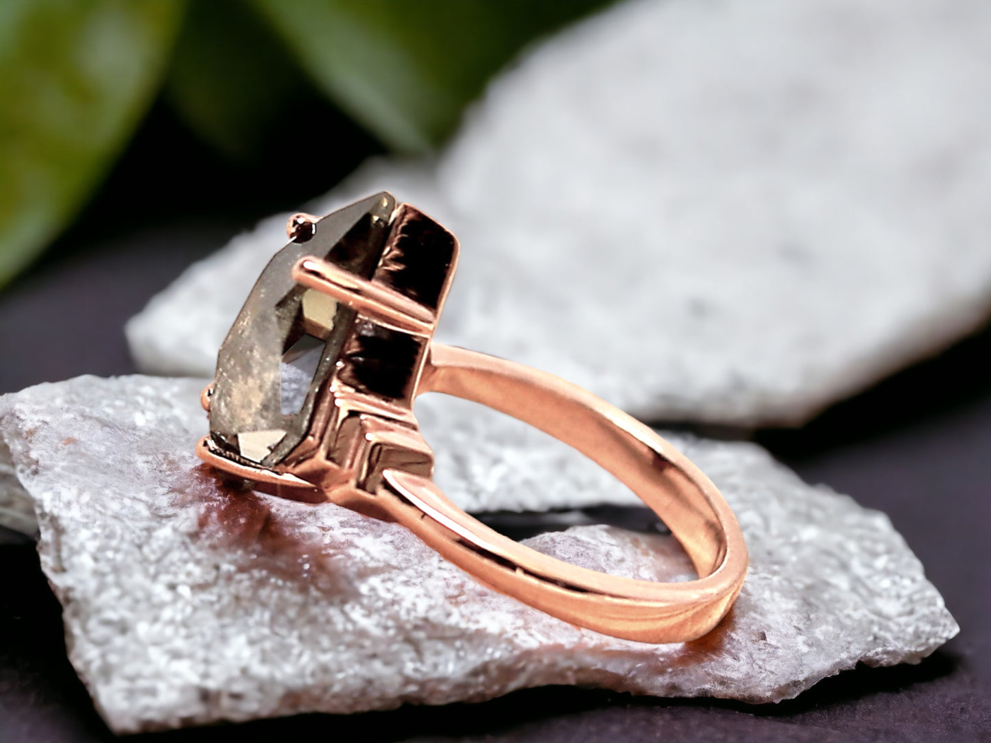 Kite Cut Diamond Ring in Solid Gold for Modern Engagements
