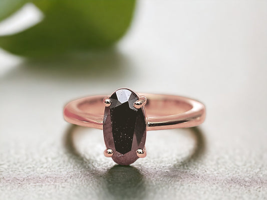 Oval Diamond Engagement Ring – Elegant Solid Gold Promise Ring