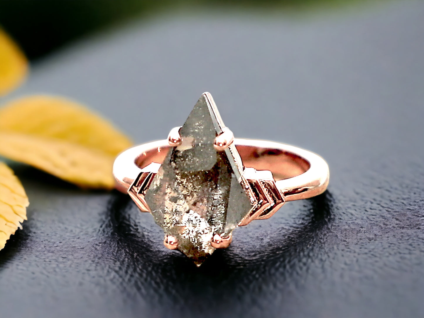 Kite Cut Diamond Ring in Solid Gold for Modern Engagements