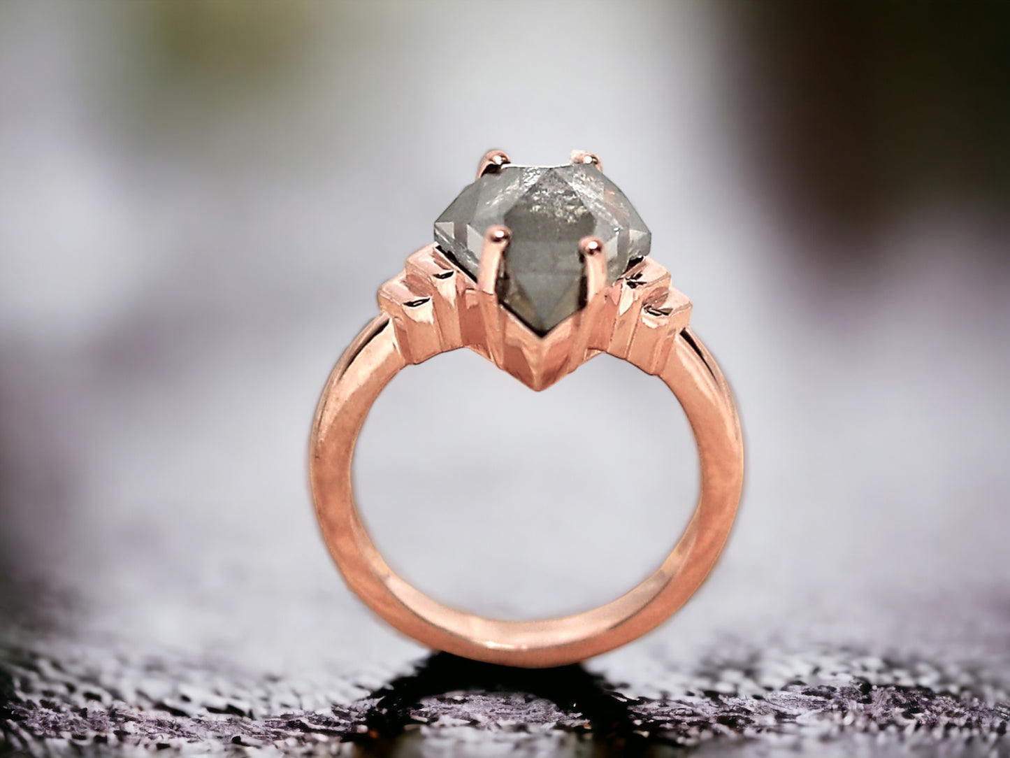 Kite Cut Diamond Ring in Solid Gold for Modern Engagements