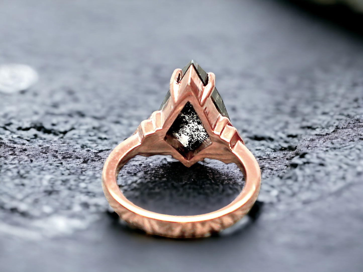Kite Cut Diamond Ring in Solid Gold for Modern Engagements