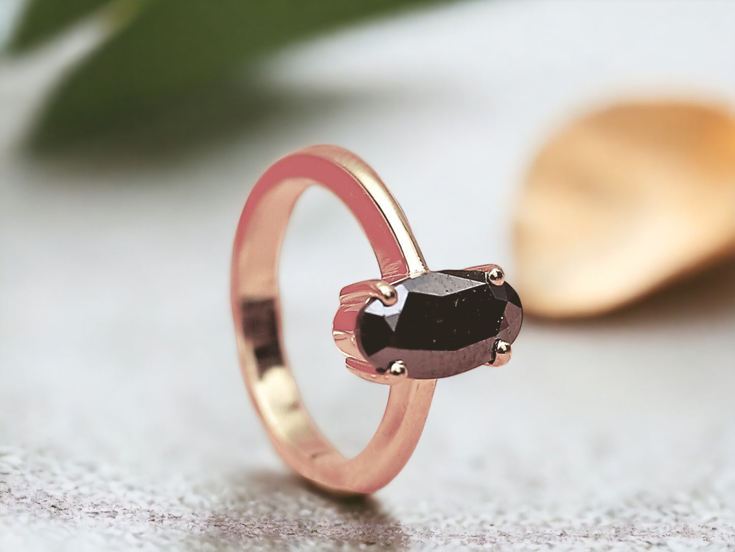 Oval Diamond Engagement Ring – Elegant Solid Gold Promise Ring