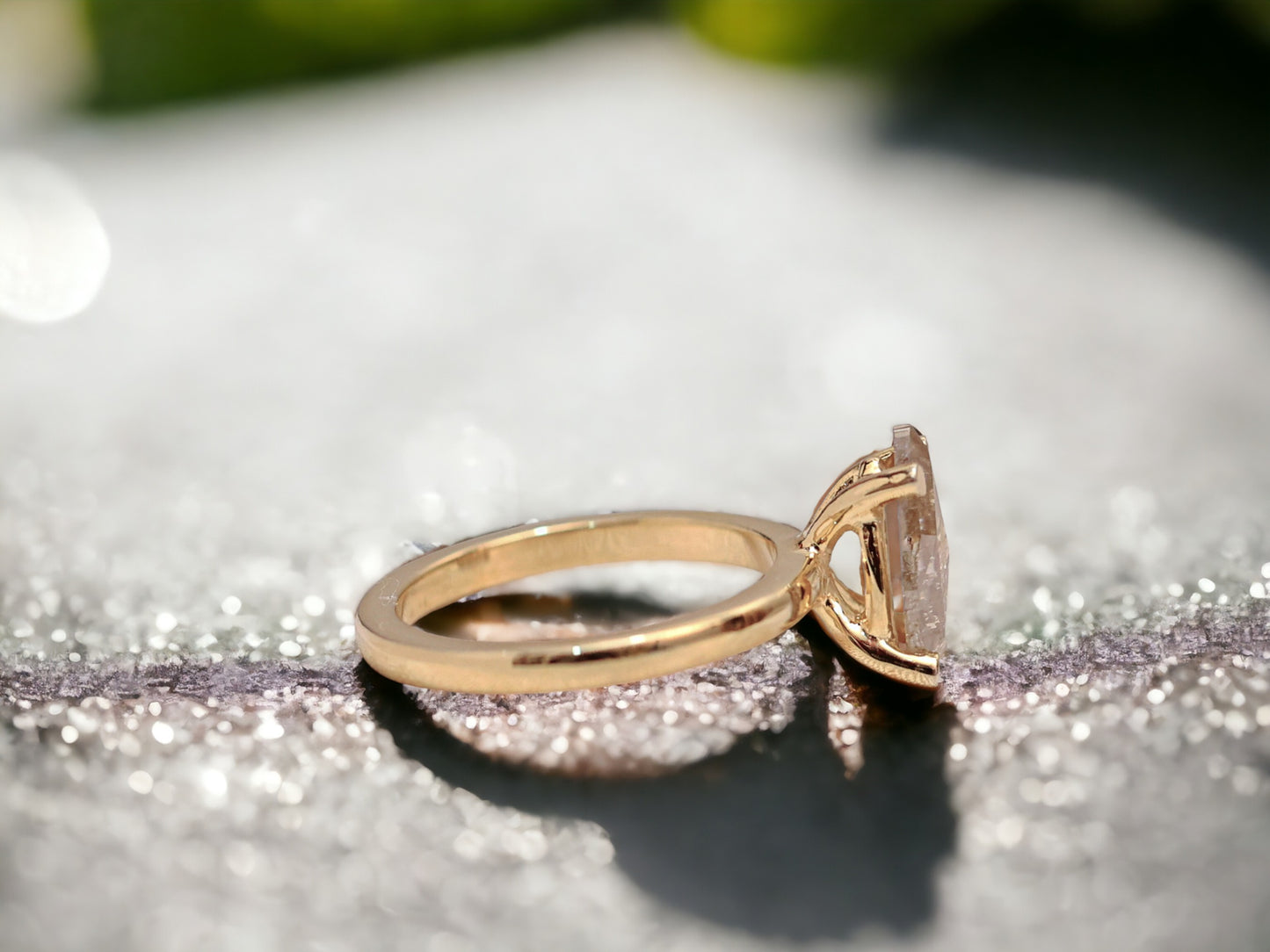 Pear Cut Diamond Ring – Elegant Promise Ring – Handmade Fine Jewellery Gift