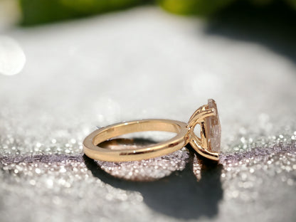 Pear Cut Diamond Ring – Elegant Promise Ring – Handmade Fine Jewellery Gift