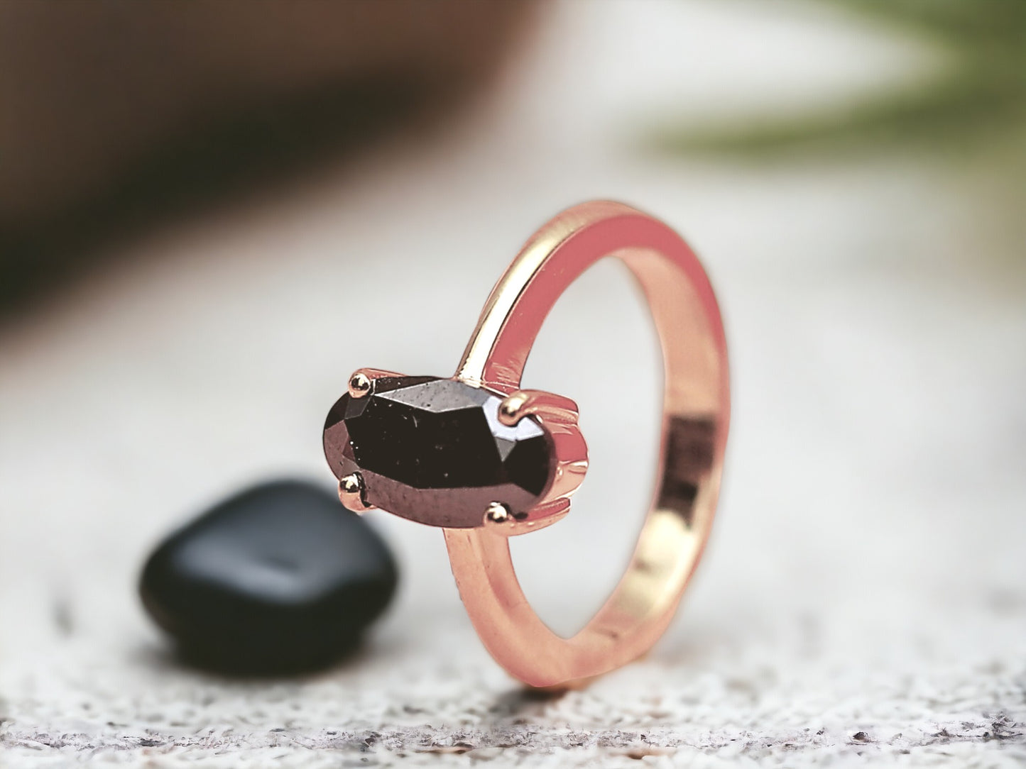 Oval Diamond Engagement Ring – Elegant Solid Gold Promise Ring