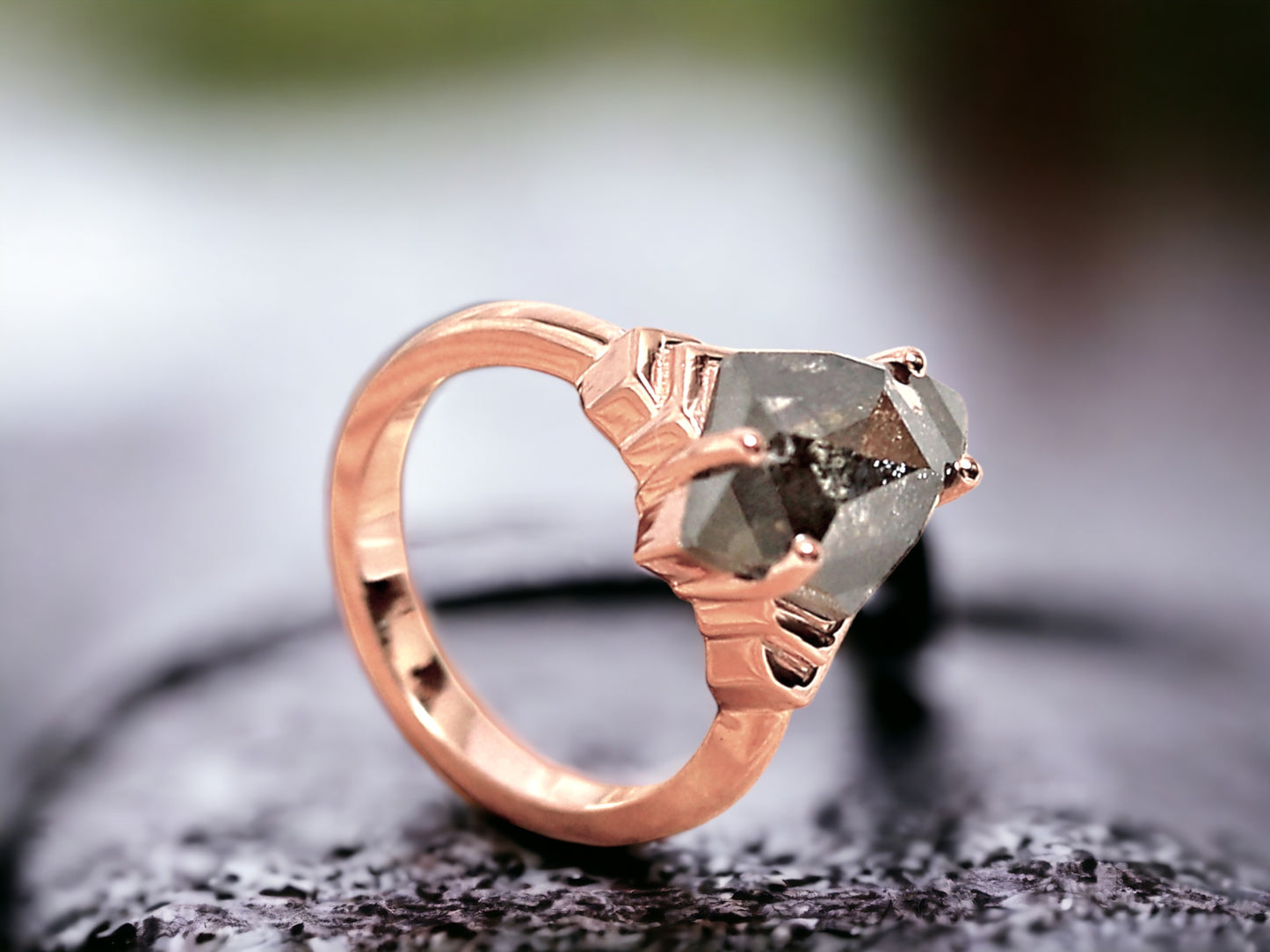 Kite Cut Diamond Ring in Solid Gold for Modern Engagements