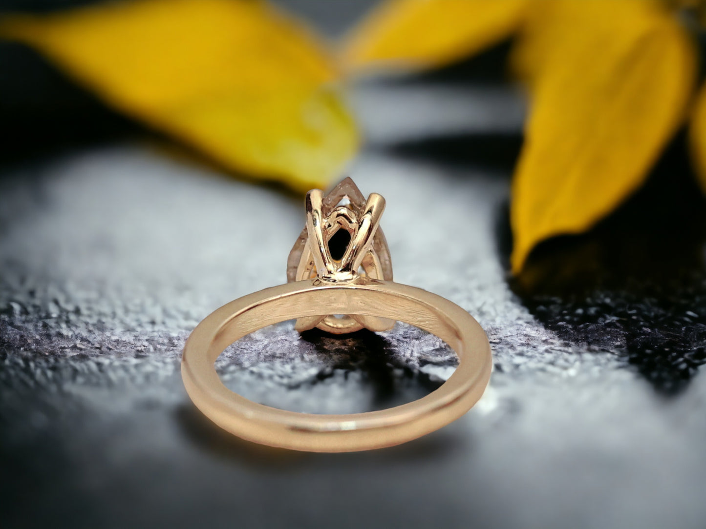 Pear Cut Diamond Ring – Elegant Promise Ring – Handmade Fine Jewellery Gift