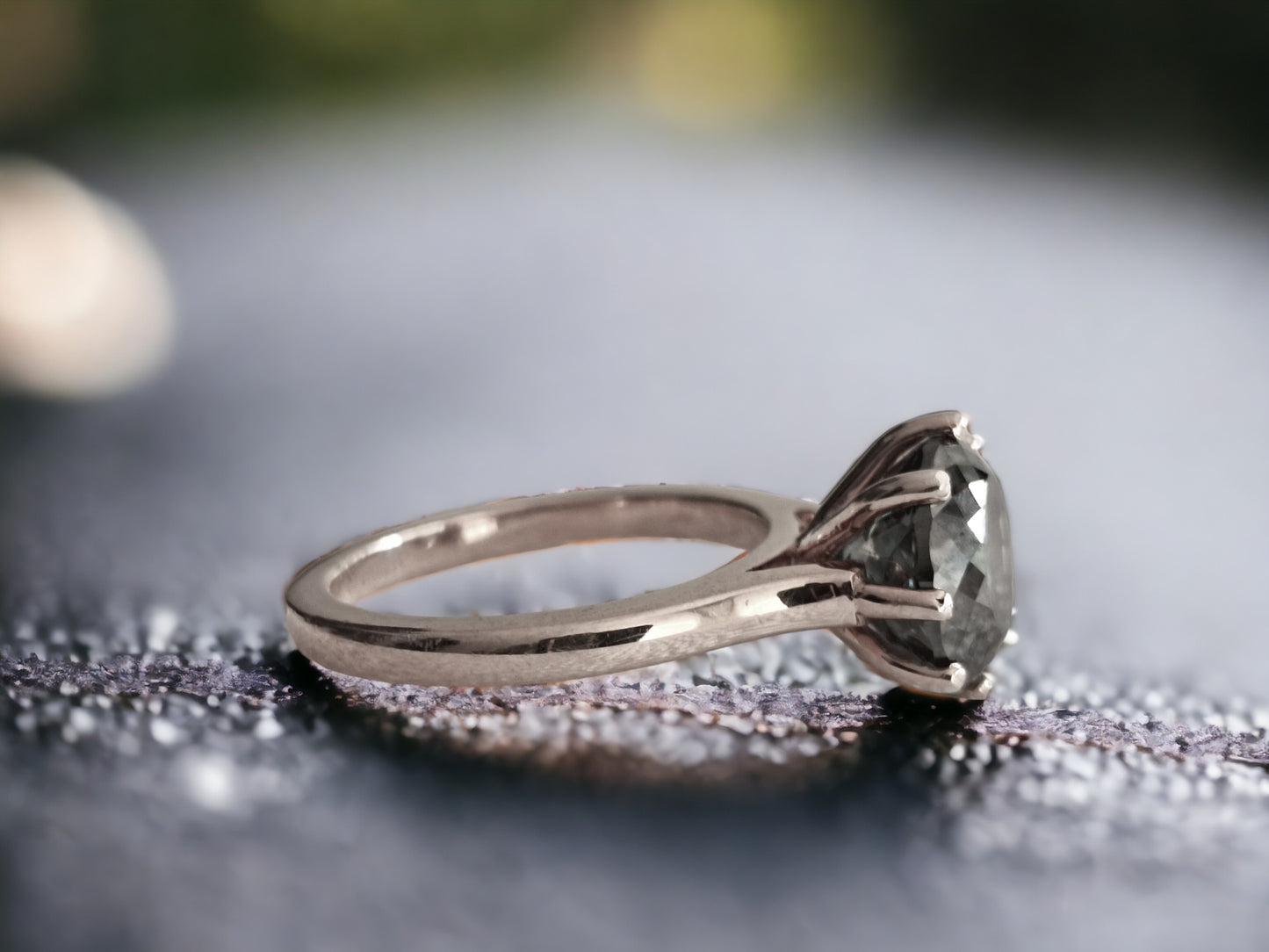 Portuguese Cut Diamond Ring, Unique Engagement Ring, Handmade Gold Bridal Ring, Statement Diamond Jewellery