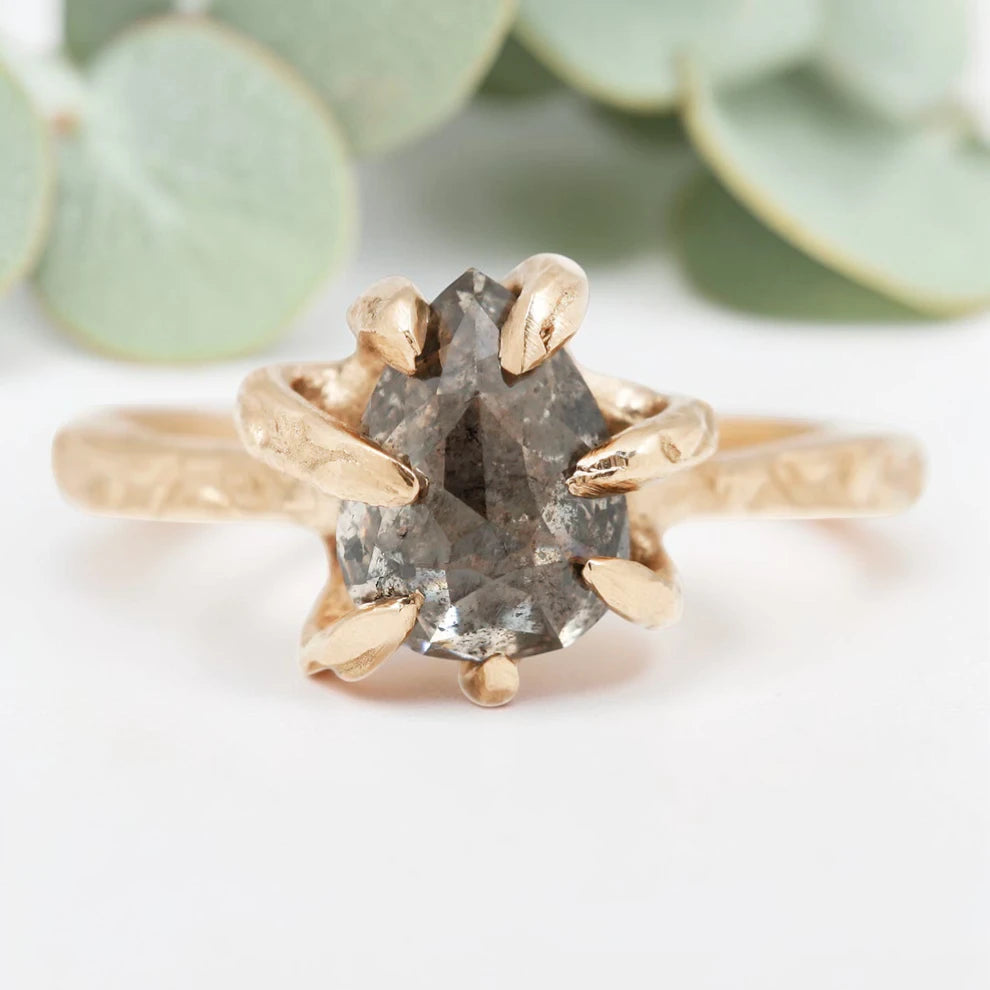 Pear Diamond Engagement Ring in a Timeless Elegant Design