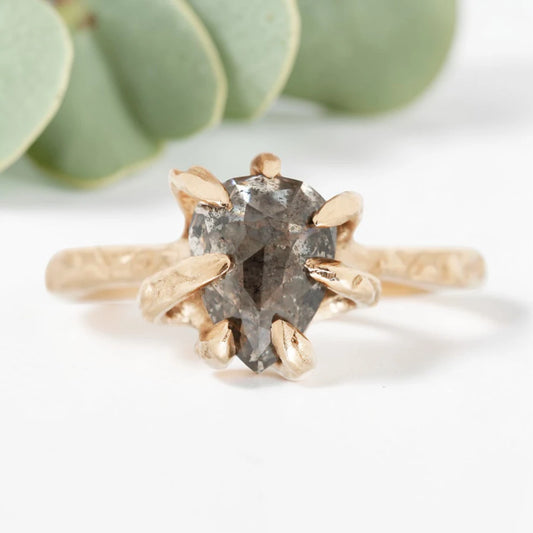 Pear Diamond Engagement Ring in a Timeless Elegant Design