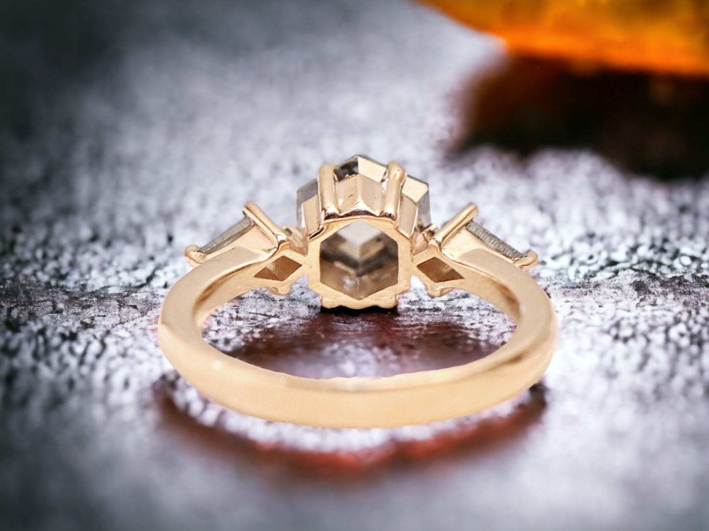 Hexagon Kite Cut Diamond Ring for a Modern Engagement Style
