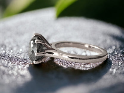 Portuguese Cut Diamond Ring, Unique Engagement Ring, Handmade Gold Bridal Ring, Statement Diamond Jewellery