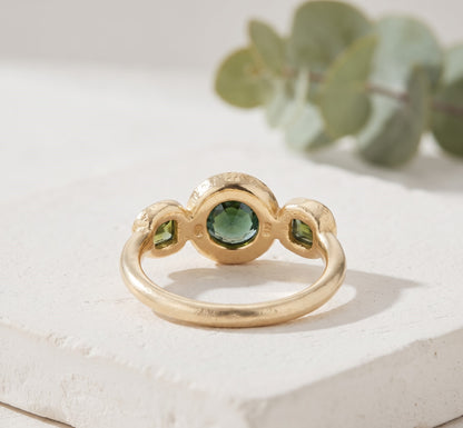 Green Sapphire Gemstone Ring