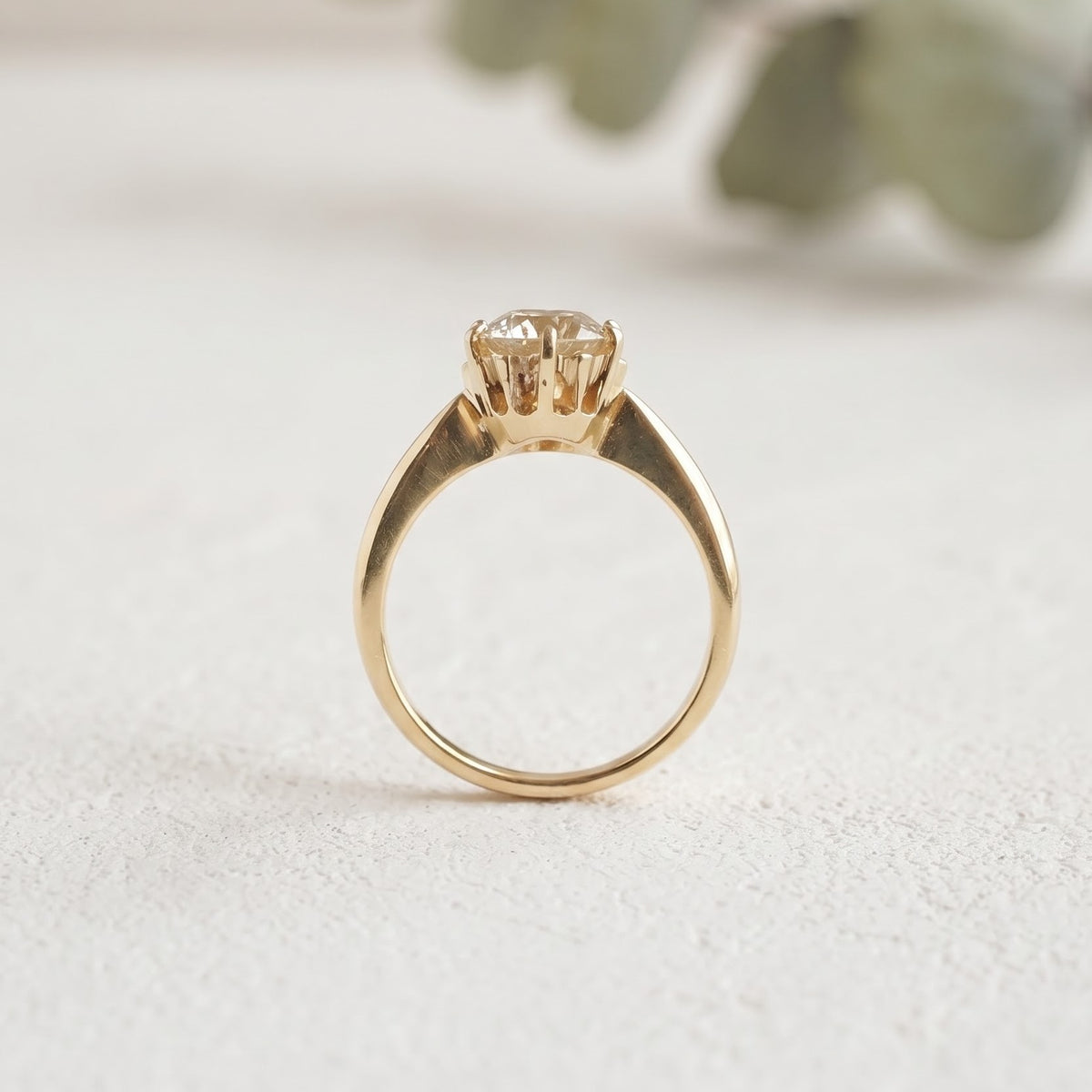 Round Lab Grown Diamond Ring 2.05 Ct Statement Jewelry