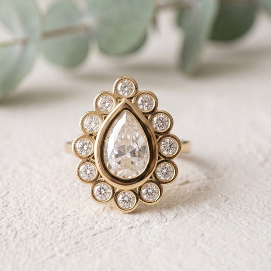 Pear Cut Diamond Engagement Ring