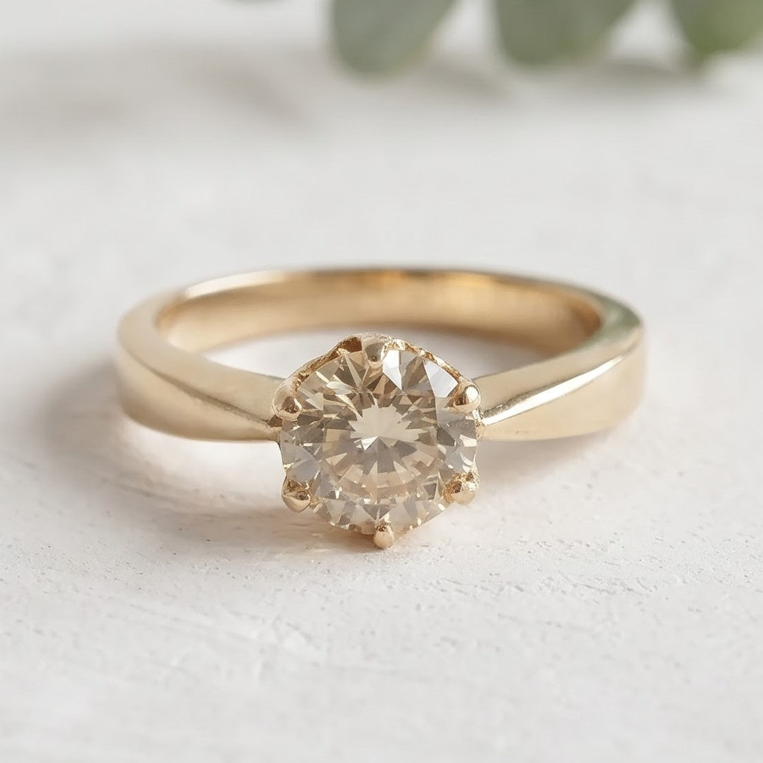 Round Lab Grown Diamond Ring 2.05 Ct Statement Jewelry