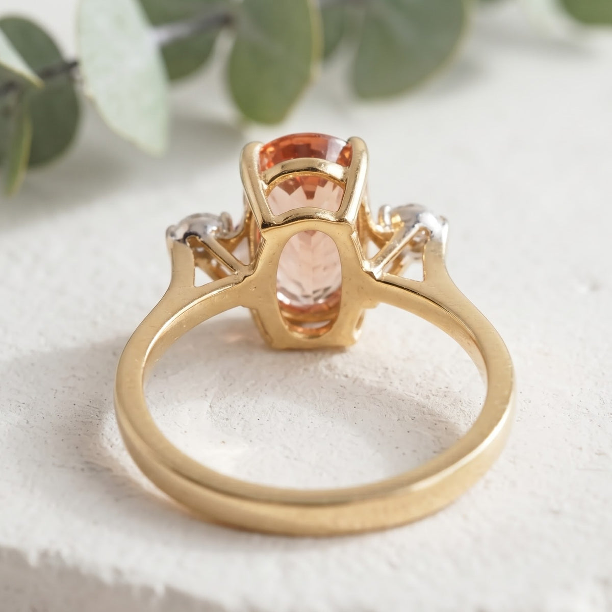 Vintage Modified Long Cushion Topaz Ring