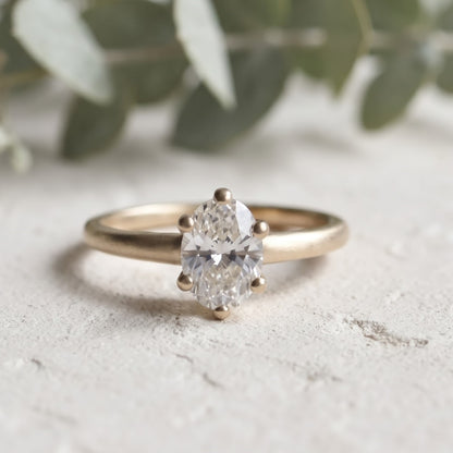 Oval Lab Grown Diamond Solitaire Ring