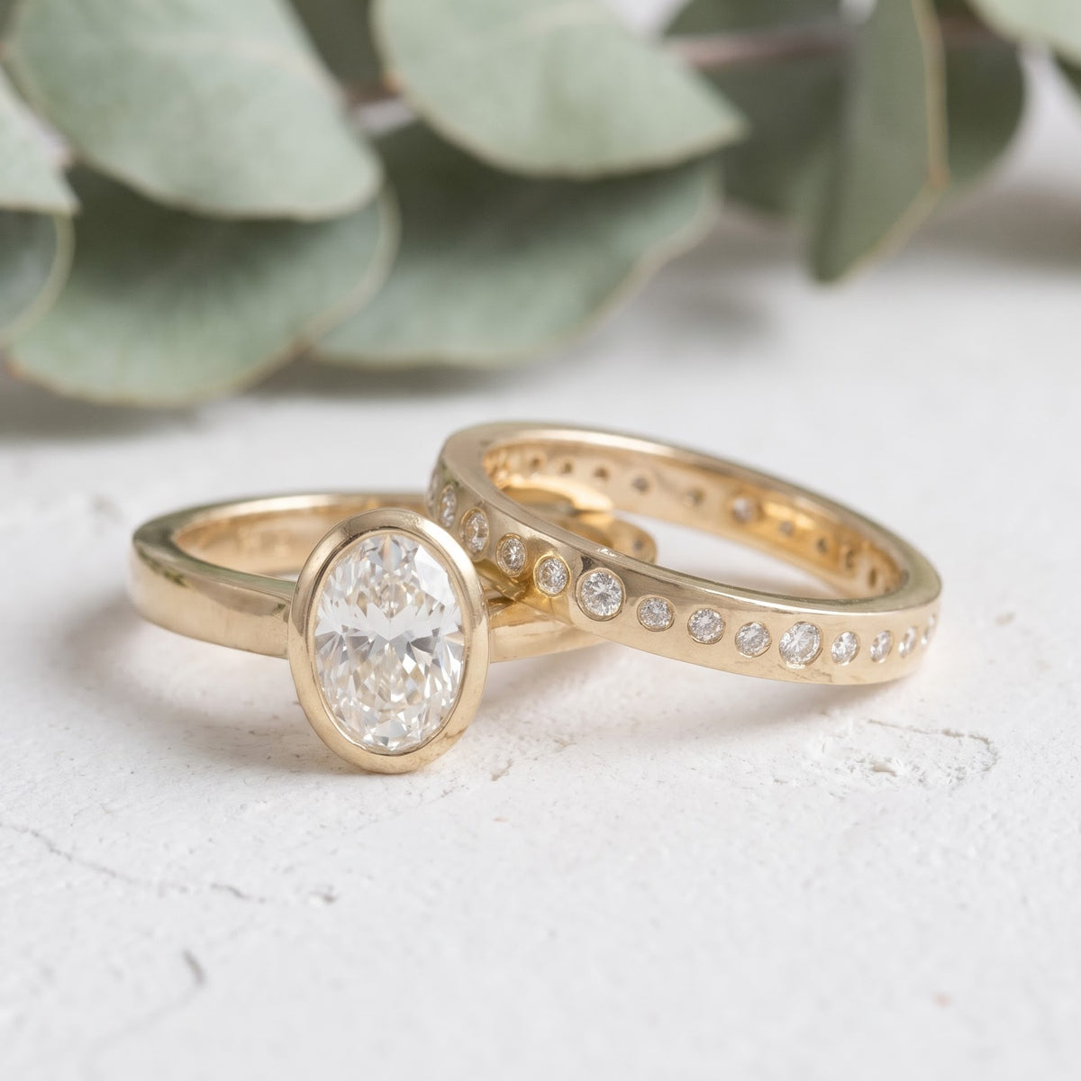 Diamond Wedding Band Ring Handmade Gold Bridal Band