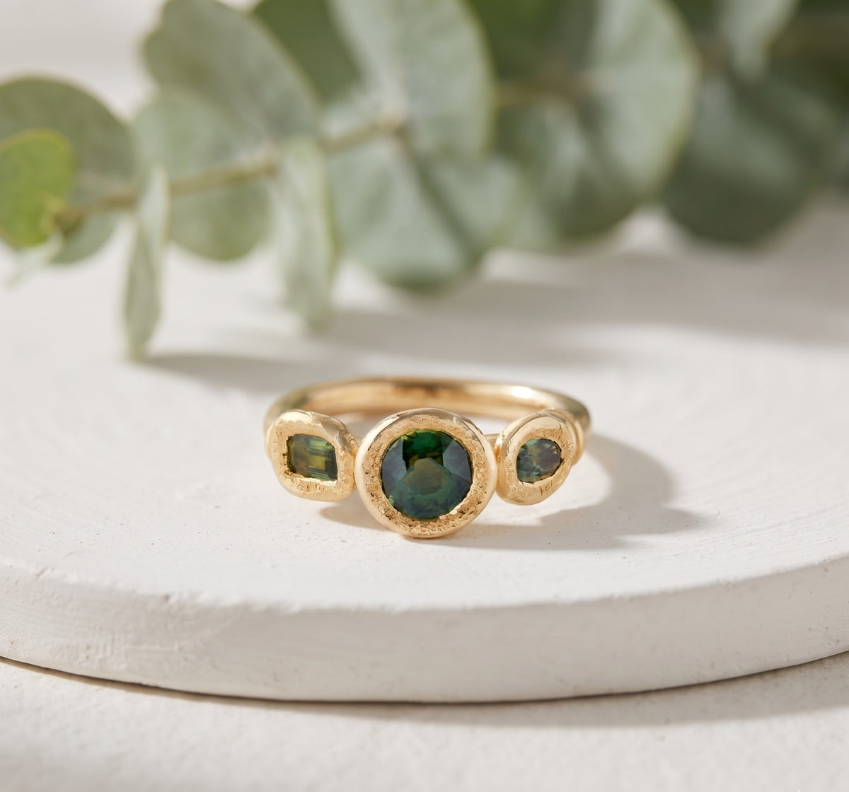 Green Sapphire Gemstone Ring