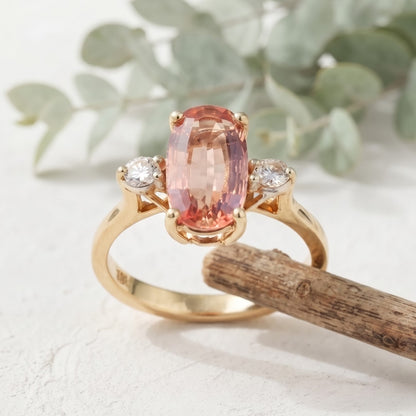 Vintage Modified Long Cushion Topaz Ring