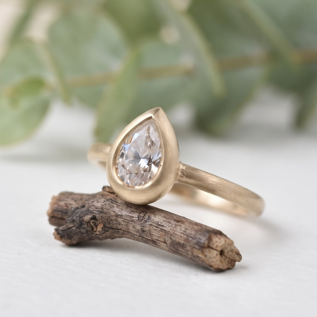 Pear Lab Grown Diamond Engagement Ring