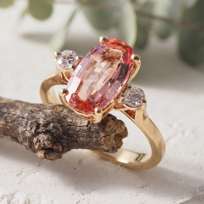 Vintage Modified Long Cushion Topaz Ring