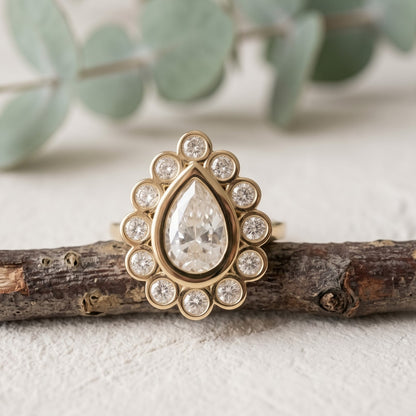 Pear Cut Diamond Engagement Ring
