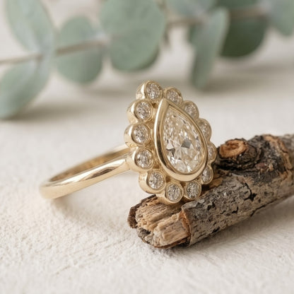 Pear Cut Diamond Engagement Ring