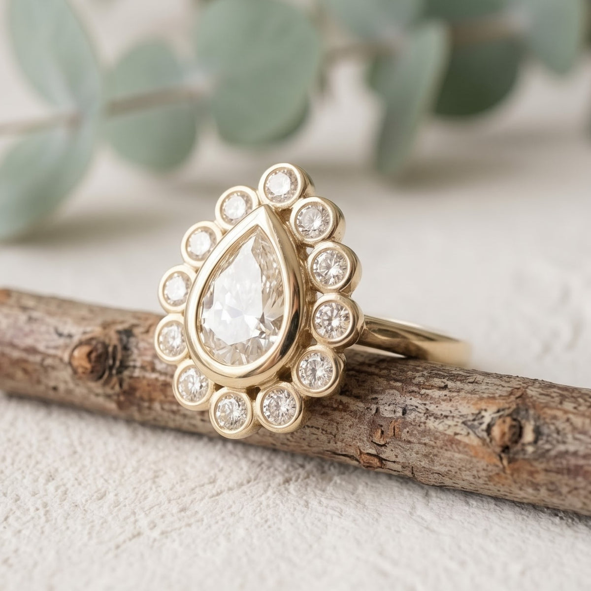 Pear Cut Diamond Engagement Ring
