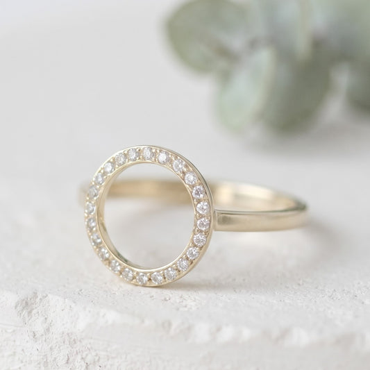 Lilydust Round Rose Cut Lab Grown Diamond Ring