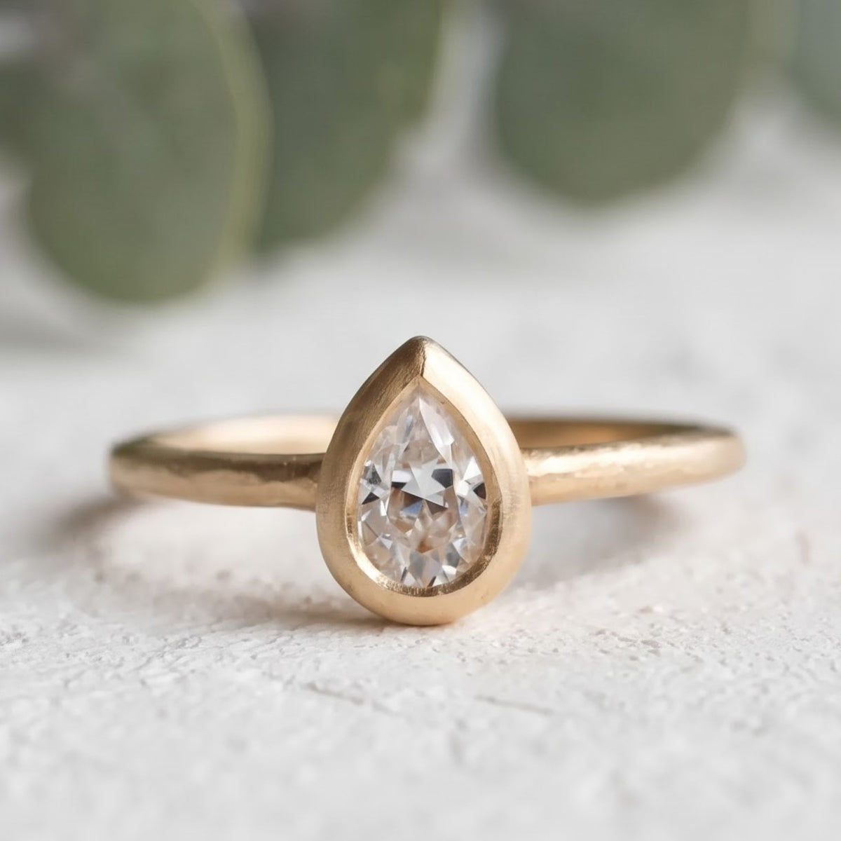 Pear Lab Grown Diamond Engagement Ring