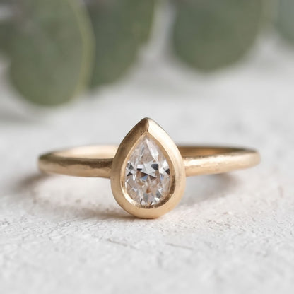 Pear Lab Grown Diamond Engagement Ring
