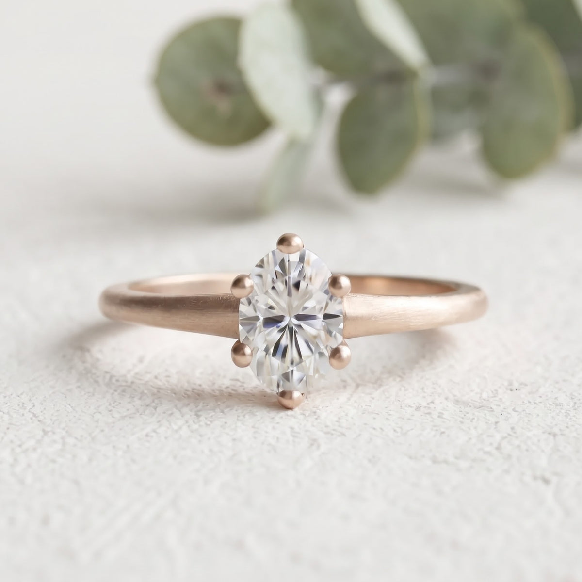 Oval Lab Grown Diamond Solitaire Ring