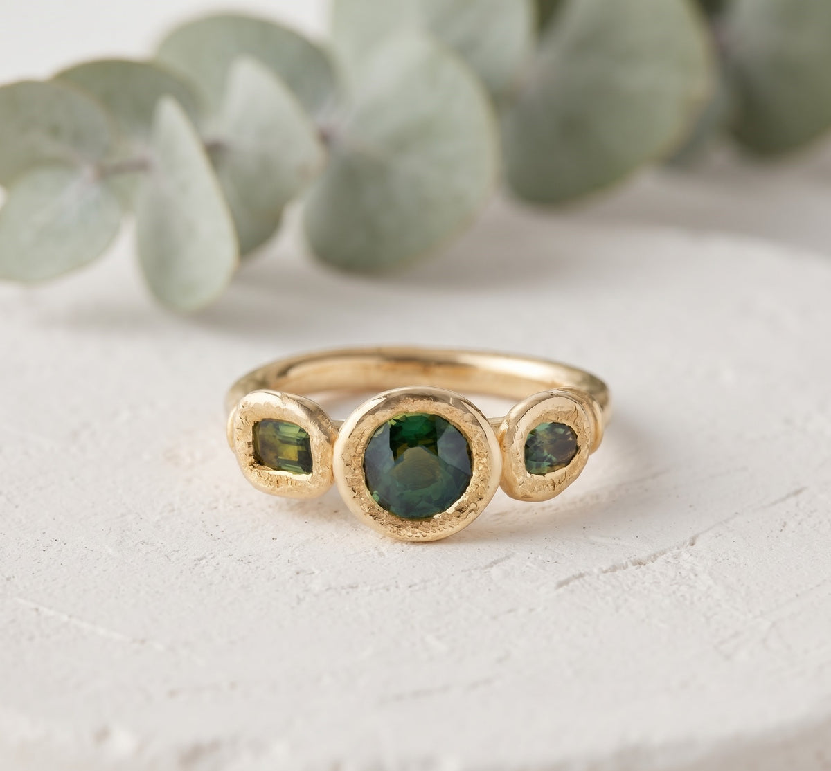 Green Sapphire Gemstone Ring