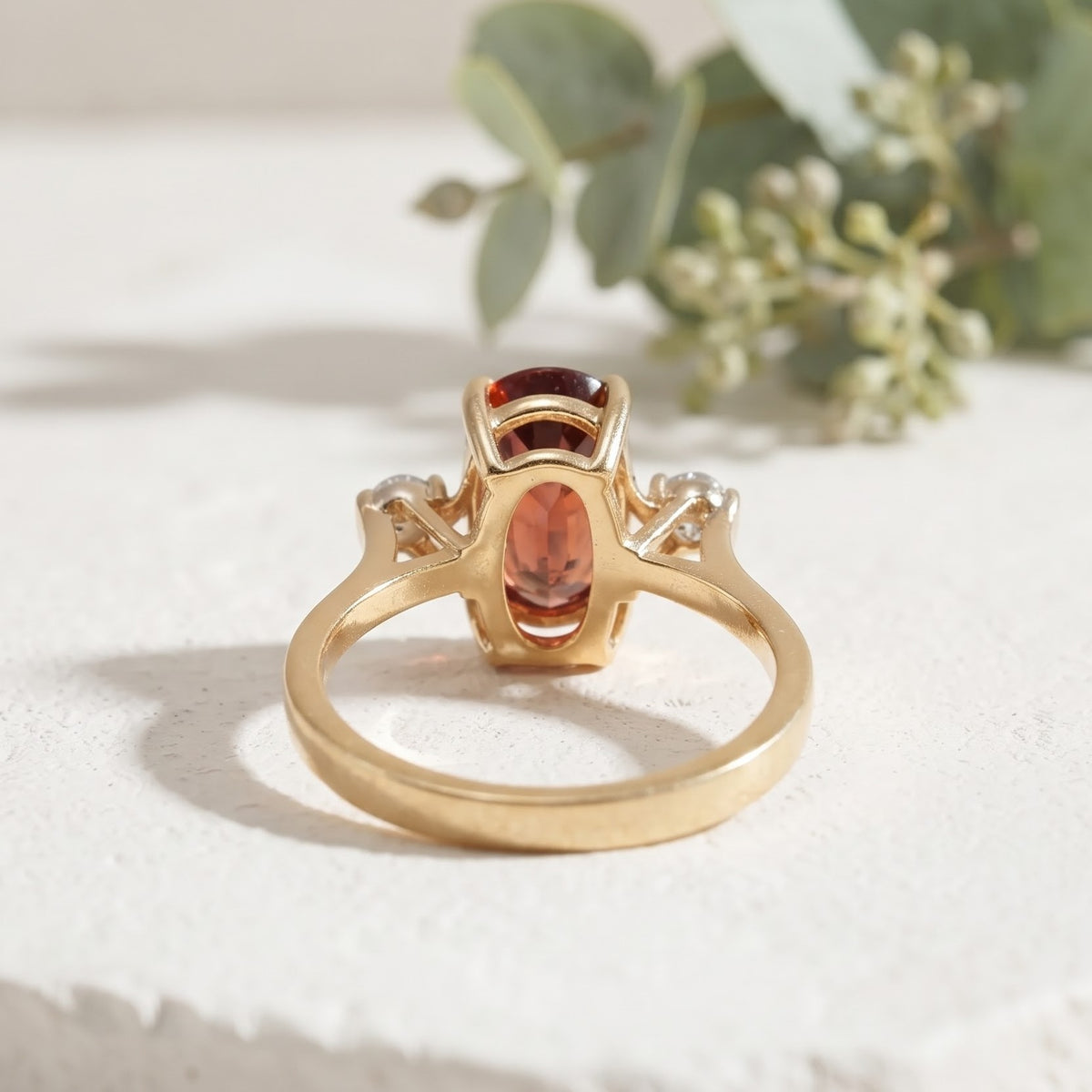 Vintage Modified Long Cushion Topaz Ring