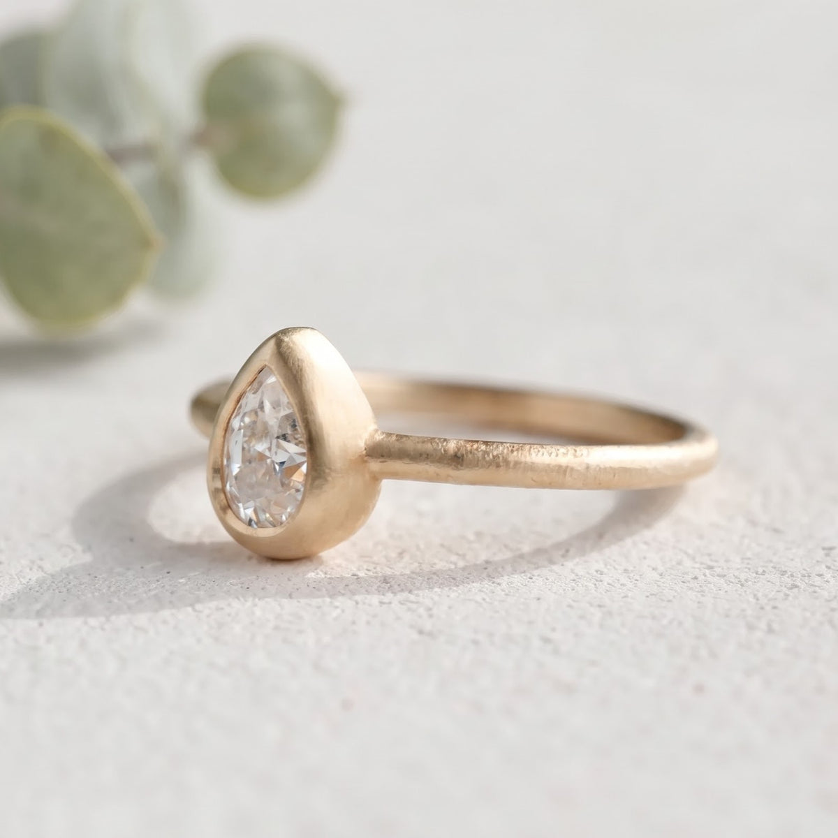 Pear Lab Grown Diamond Engagement Ring