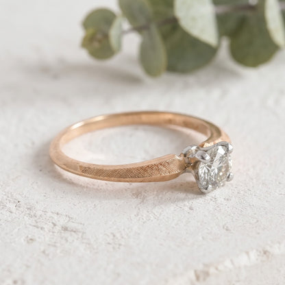 0.60Ct Round Lab Grown Diamond Ring