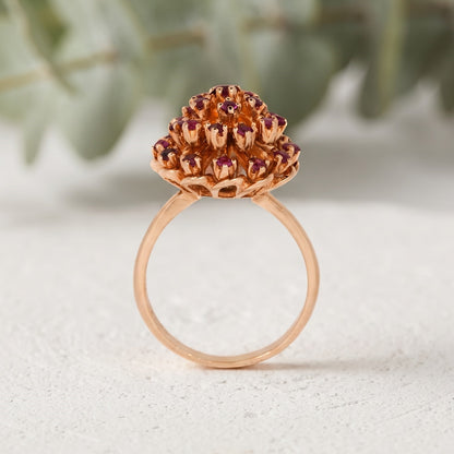 Bespoke Ruby Cluster Ring