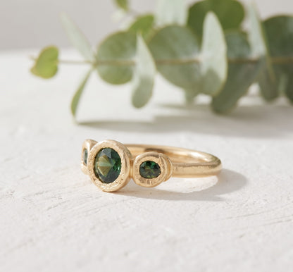 Green Sapphire Gemstone Ring