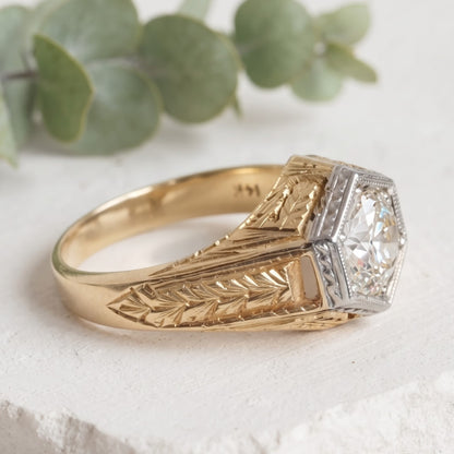 Vintage Art Deco Ring | Handmade Fine Jewelry