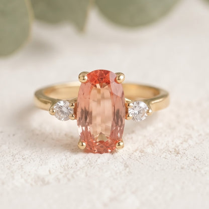 Vintage Modified Long Cushion Topaz Ring
