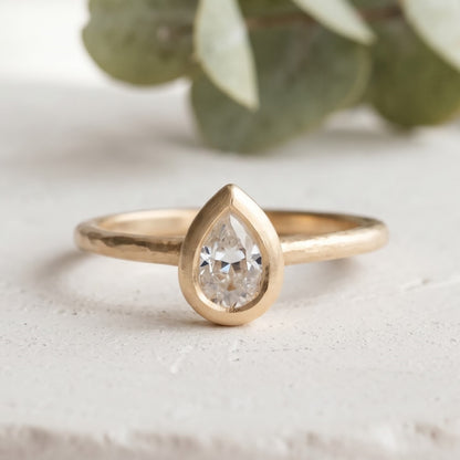 Pear Lab Grown Diamond Engagement Ring