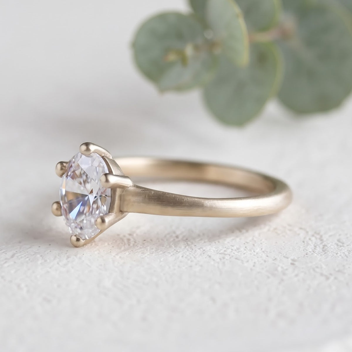 Oval Lab Grown Diamond Solitaire Ring