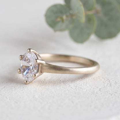 Oval Lab Grown Diamond Solitaire Ring