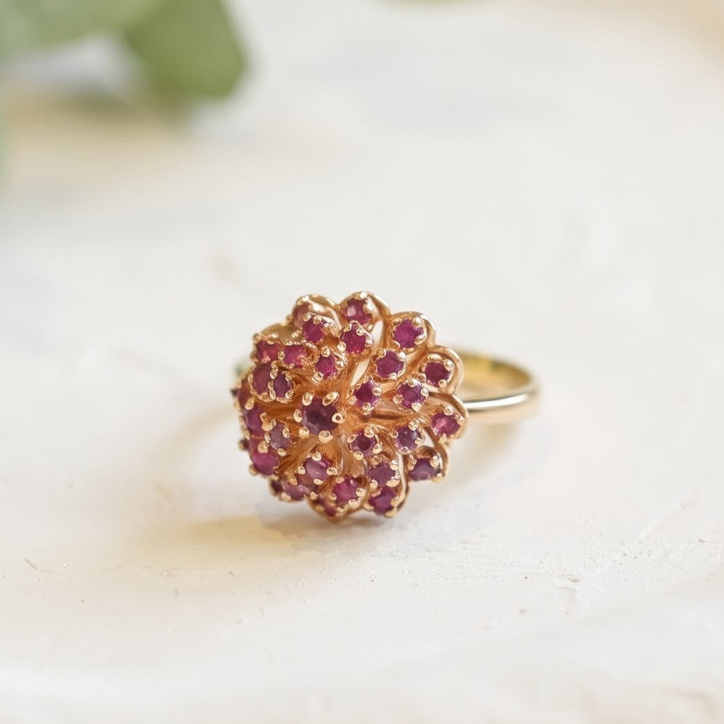 Bespoke Ruby Cluster Ring