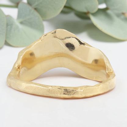 Baguette Cut Milky Diamond Ring featuring a 1.20 CT milky diamond center stone accented by two baguette cut milky diamond side stones in a handcrafted three stone design with a reverse tapered band and modern vintage inspired fine jewelry aesthetic.